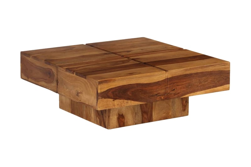Sohvapöytä Täysi seesampuu 80x80x30 cm - Ruskea - Huonekalut - Pöytä & ruokailuryhmä - Sohvapöytä
