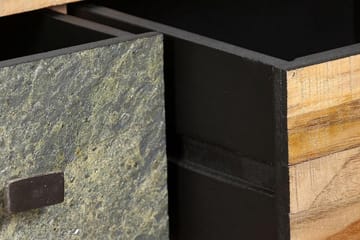 Sohvapöytä täysi uusiokäytetty tiikki 90x65x40 cm - Ruskea - Huonekalut - Pöytä & ruokailuryhmä - Sohvapöytä