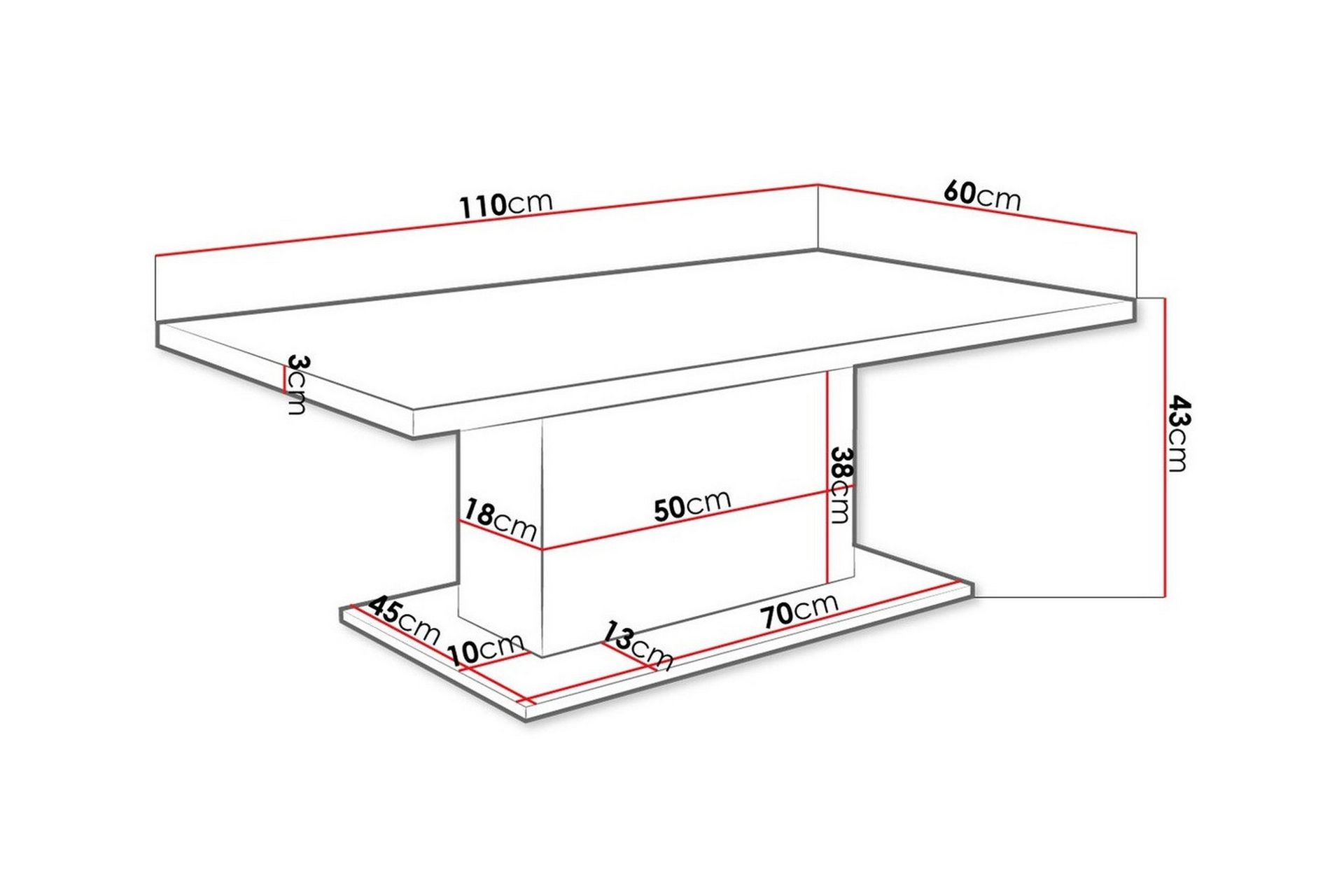 Sohvapöyt�ä Tallow 60 cm - Ruskea - Huonekalut - Pöytä & ruokailuryhmä - Sohvapöytä