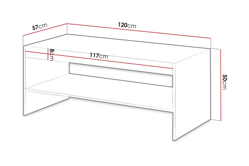 Sohvapöytä - Tammi - Huonekalut - Pöytä & ruokailuryhm ä - Sohvapöytä