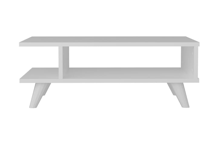 Sohvapöytä Tessie 80 cm Säilytyksellä Hylly - Valkoinen - Sohvapöytä