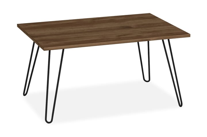 Sohvapöytä Tessie 90 cm - Pähkinänruskea/Musta - Sohvapöytä