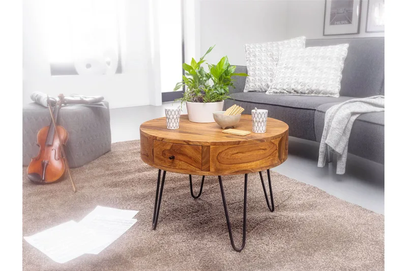Sohvapöytä Thonn 60 cm - Puu/Luonnonväri - Huonekalut - Pöytä & ruokailuryhmä - Sohvapöytä