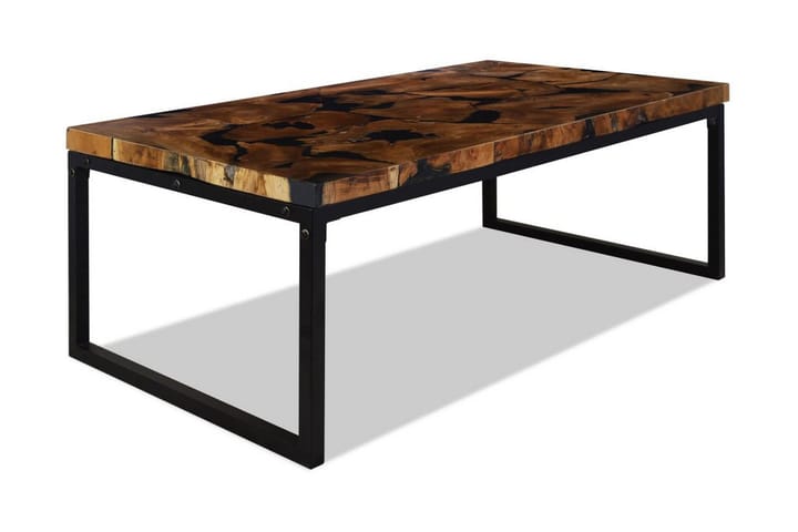 Sohvapöytä Tiikki Hartsi 110x60x40 cm - Musta - Sohvapöytä