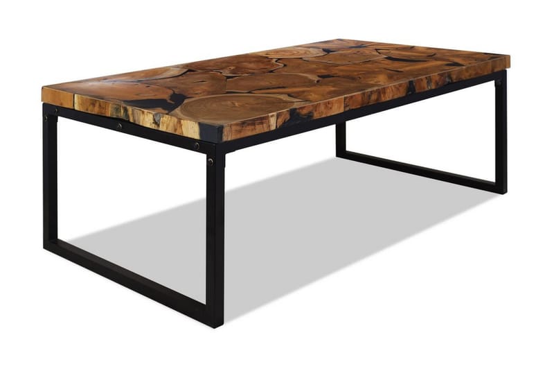 Sohvapöytä Tiikki Hartsi 110x60x40 cm - Musta - Huonekalut - Pöytä & ruokailuryhmä - Sohvapöytä
