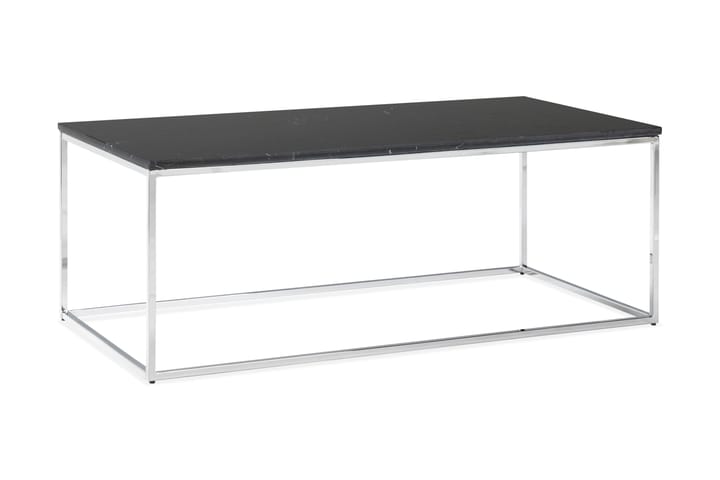 Sohvapöytä Titania 120 cm Marmori - Musta/Kromi - Marmoripöydät - Sohvapöytä