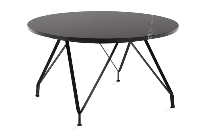 Sohvapöytä Titania 80 cm Pyöreä Marmori - Musta - Marmoripöydät - Sohvapöytä