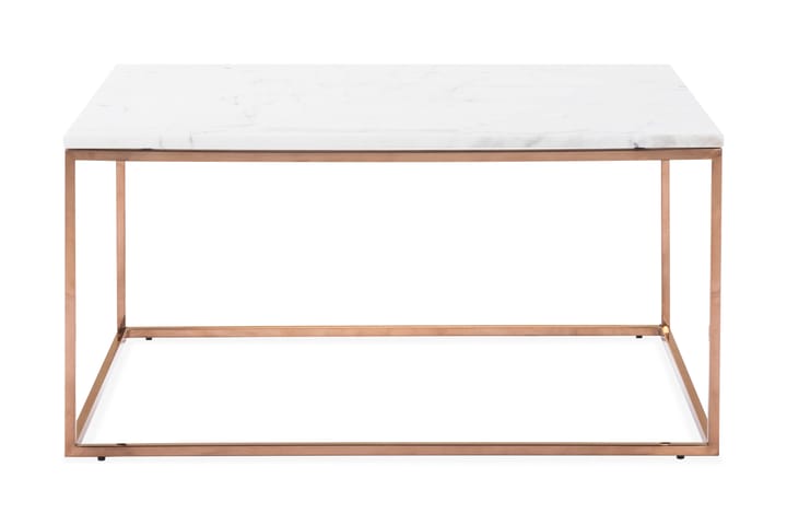 Sohvapöytä Titania 90 cm Marmori - Valkoinen/Kupari - Marmoripöydät - Sohvapöytä