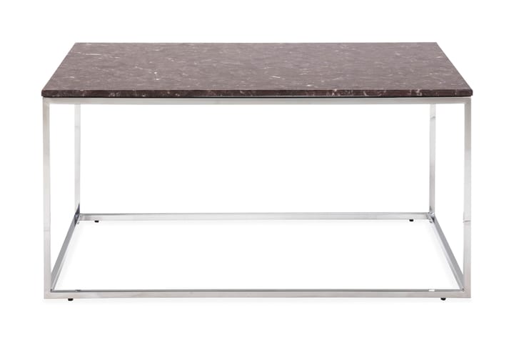 Sohvapöytä Titania 90 cm Marmori - Punainen/Kromi - Marmoripöydät - Sohvapöytä