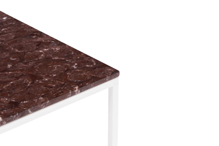 Sohvapöytä Titania 90 cm Marmori - Punainen/Valkoinen - Marmoripöydät - Sohvapöytä