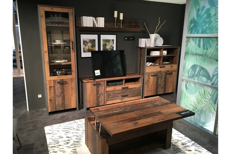 Sohvapöytä Treknow 110 cm Säilytyksellä Hylly - Ruskea - Huonekalut - Pöytä & ruokailuryhmä - Sohvapöytä