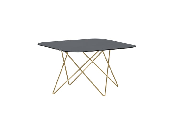 Sohvapöytä Tristar 80 cm Marmori/Musta/Messinki - Marmoripöydät - Sohvapöytä