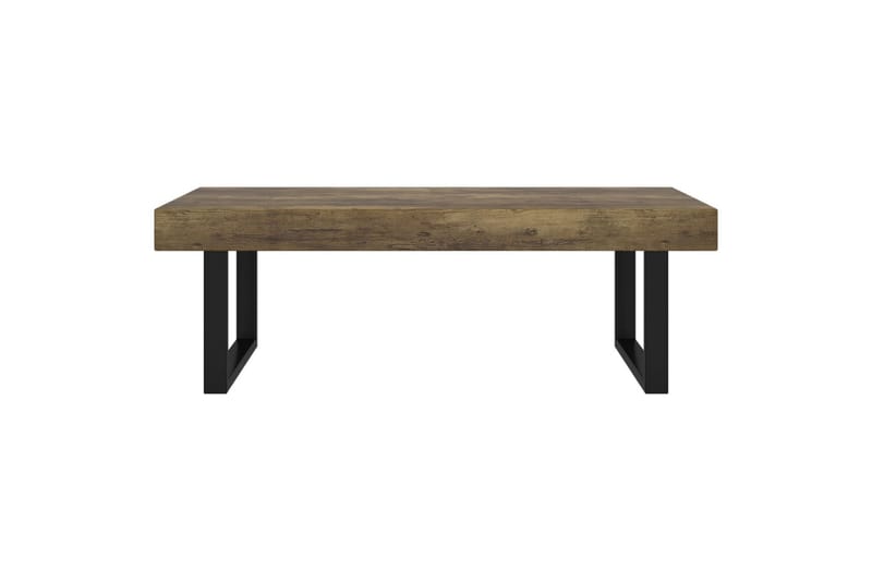 Sohvapöytä tummanruskea ja musta 120x60x40 cm MDF ja rauta - Ruskea - Huonekalut - Pöytä & ruokailuryhmä - Sohvapöytä