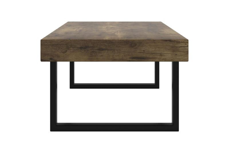 Sohvap�öytä tummanruskea ja musta 120x60x40 cm MDF ja rauta - Ruskea - Huonekalut - Pöytä & ruokailuryhmä - Sohvapöytä