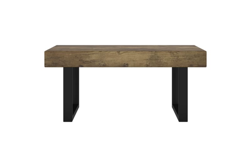 Sohvapöytä tummanruskea ja musta 90x45x40 cm MDF ja rauta - Ruskea - Huonekalut - Pöytä & ruokailuryhmä - Sohvapöytä