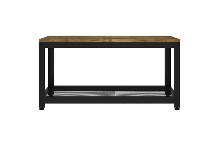 Sohvapöytä tummanruskea ja musta 90x45x45 cm MDF ja rauta - Ruskea - Sohvapöytä