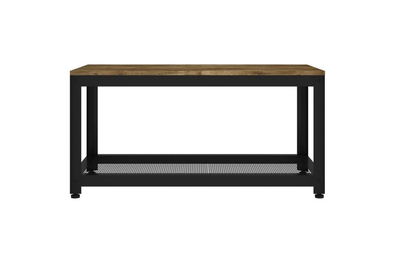 Sohvapöytä tummanruskea ja musta 90x45x45 cm MDF ja rauta - Ruskea - Huonekalut - Pöytä & ruokailuryhmä - Sohvapöytä
