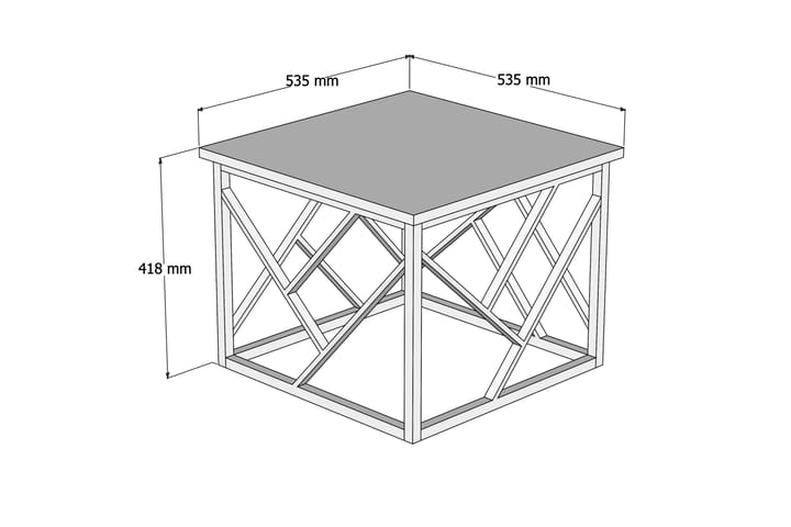 Sohvapöytä Tyrsberget 54 cm - Ruskea/Musta - Sohvapöytä