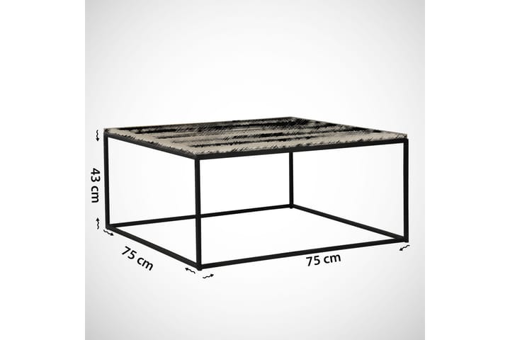 Sohvapöytä Ubbeboda 75 cm - Valkoinen/Musta Marmorikuvio - Marmoripöydät - Sohvapöytä