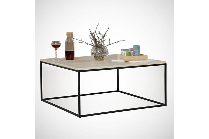 Sohvapöytä Ubbeboda 75 cm - Valkoinen/Musta - Huonekalut - Pöytä & ruokailuryhmä - Sohvapöytä