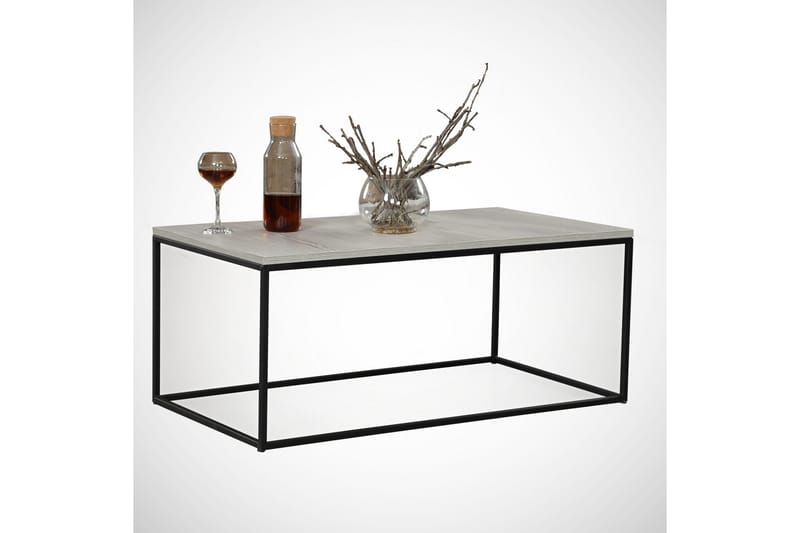 Sohvapöytä Ubbeboda 95 cm - Harmaa/Marmori - Huonekalut - Pöytä & ruokailuryhmä - Sohvapöytä