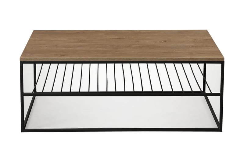 Sohvapöytä Ubbeboda 95 cm Ritilähyllyllä, Ruskea/Tammi