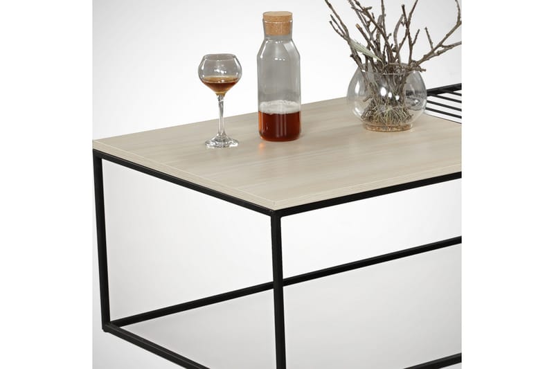 Sohvapöytä Ubbeboda 95 cm Ritilällä - Beige - Huonekalut - Pöytä & ruokailuryhmä - Sohvapöytä