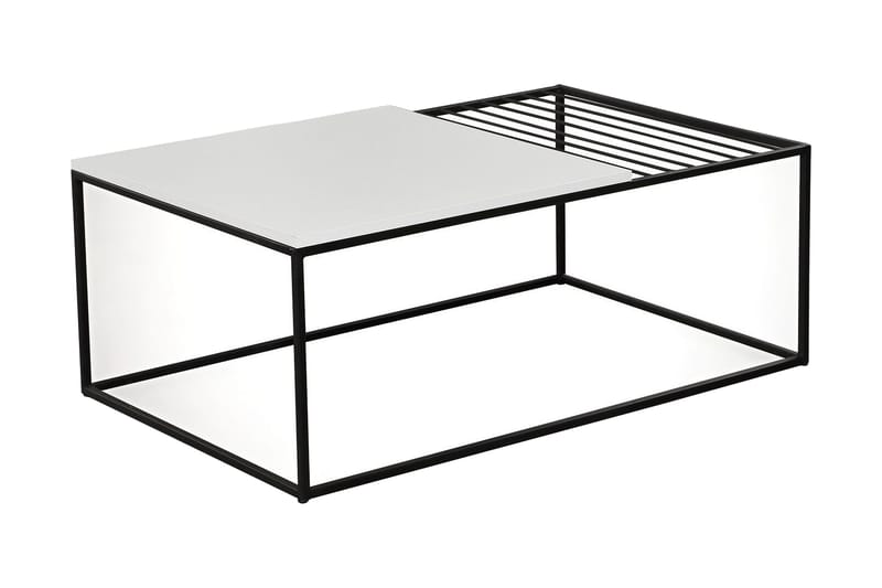 Sohvapöytä Ubbeboda 95 cm Ritilällä - Valkoinen/Musta - Huonekalut - Pöytä & ruokailuryhmä - Sohvapöytä