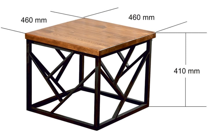 Sohvapöytä Uddsarvet 46 cm - Ruskea - Sohvapöytä