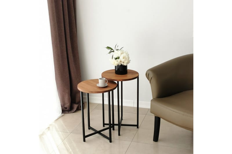 Sohvapöytä Ugen 35x35x35 cm Pyöreä - Tammi - Huonekalut - Pöytä & ruokailuryhmä - Sohvapöytä