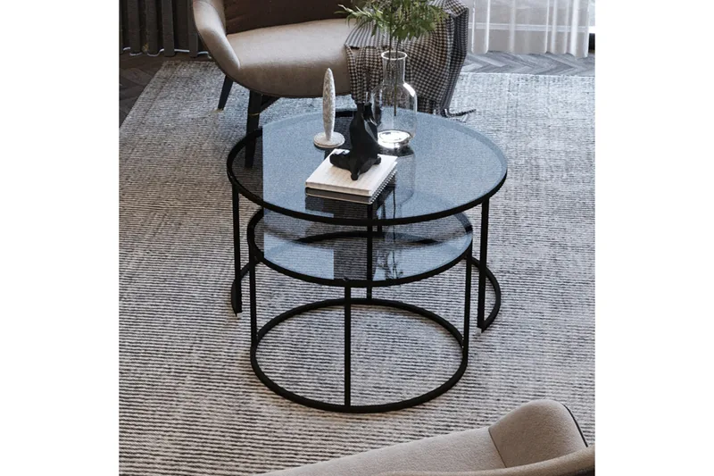 Sohvapöytä Urayasu 60 cm, Musta