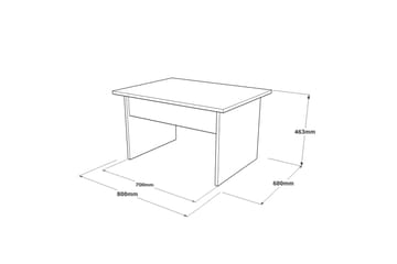 Sohvapöytä Urgby 80 cm - Ruskea/Betoninharm/Antrasiitti - Huonekalut - Pöytä & ruokailuryhmä - Sohvapöytä