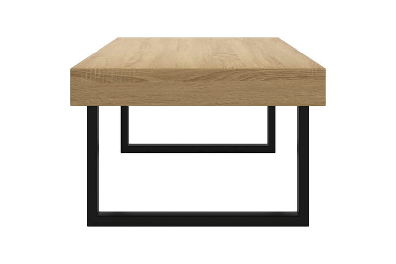Sohvapöytä vaaleanruskea ja musta 120x60x40 cm MDF ja rauta - Ruskea - Huonekalut - Pöytä & ruokailuryhmä - Sohvapöytä