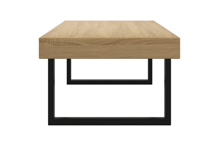 Sohvapöytä vaaleanruskea ja musta 120x60x40 cm MDF ja rauta - Ruskea - Sohvapöytä