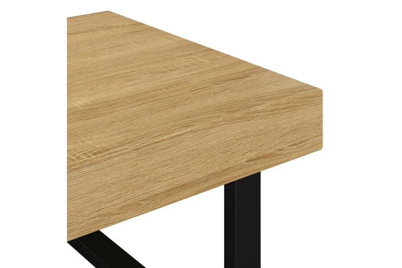 Sohvapöytä vaaleanruskea ja musta 120x60x40 cm MDF ja rauta - Ruskea - Huonekalut - Pöytä & ruokailuryhmä - Sohvapöytä