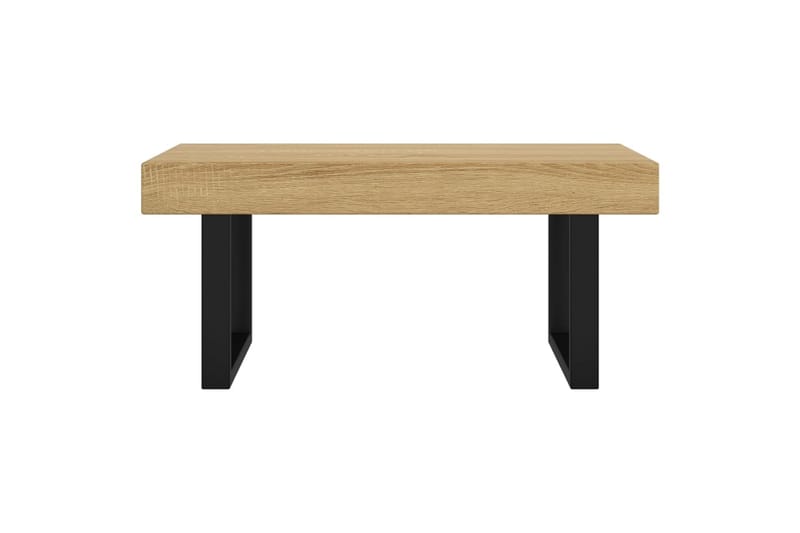 Sohvapöytä vaaleanruskea ja musta 90x45x40 cm MDF ja rauta - Ruskea - Huonekalut - Pöytä & ruokailuryhmä - Sohvapöytä