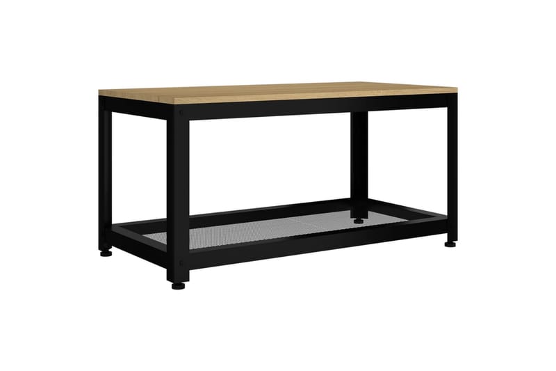 Sohvapöytä vaaleanruskea ja musta 90x45x45 cm MDF ja rauta - Ruskea - Huonekalut - Pöytä & ruokailuryhmä - Sohvapöytä