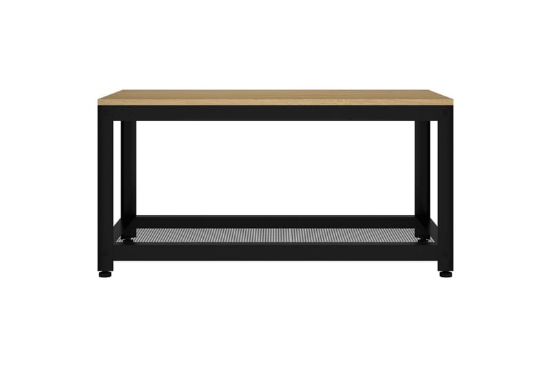 Sohvapöytä vaaleanruskea ja musta 90x45x45 cm MDF ja rauta - Ruskea - Huonekalut - Pöytä & ruokailuryhmä - Sohvapöytä