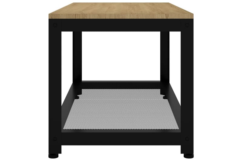 Sohvapöytä vaaleanruskea ja musta 90x45x45 cm MDF ja rauta - Ruskea - Huonekalut - Pöytä & ruokailuryhmä - Sohvapöytä