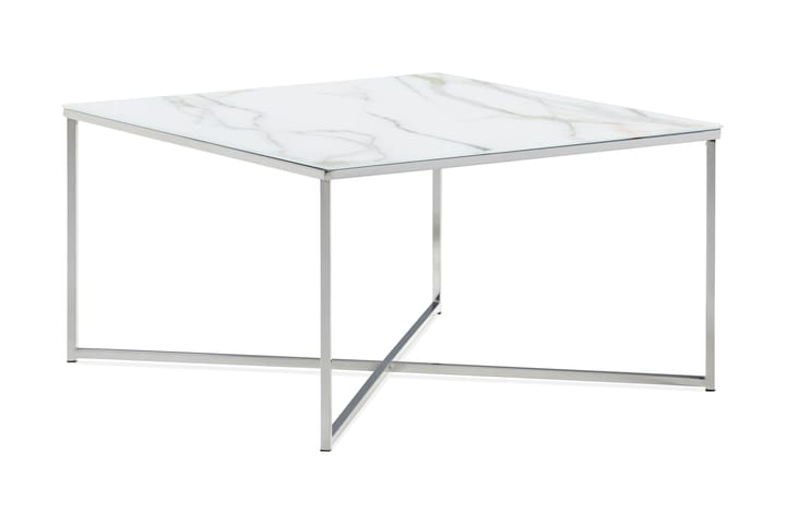 Sohvapöytä Valeria 80 cm Marmorikuvio - Harmaa - Marmoripöydät - Sohvapöytä