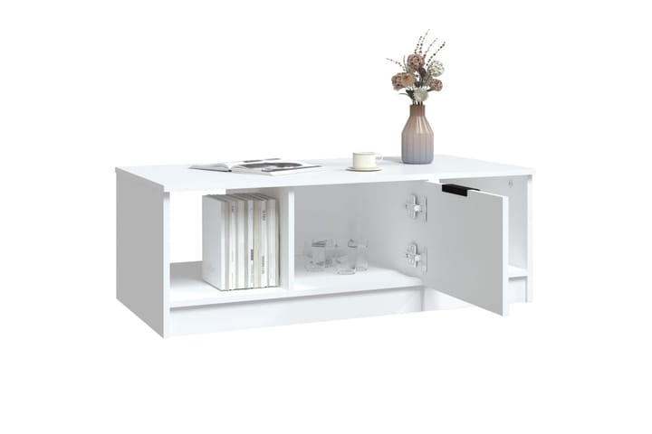 Sohvapöytä valkoinen 102x50x36 cm tekninen puu - Valkoinen - Sohvapöytä