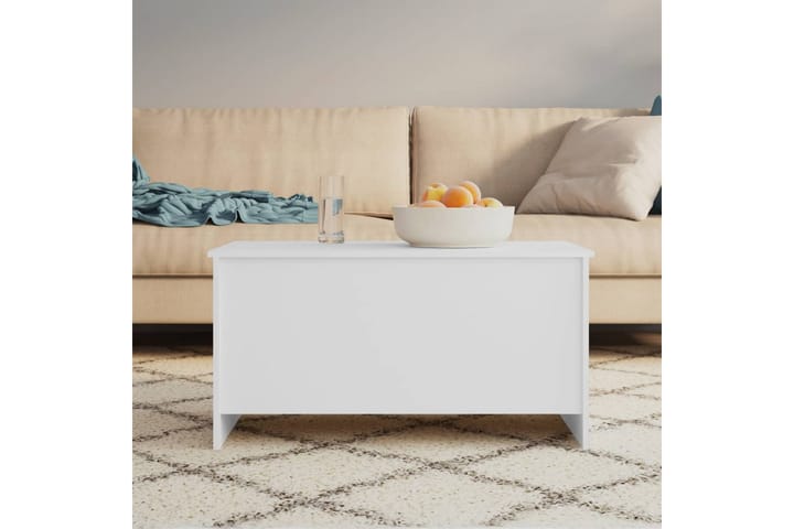 Sohvapöytä valkoinen 102x55,5x52,5 cm tekninen puu - Valkoinen - Sohvapöytä