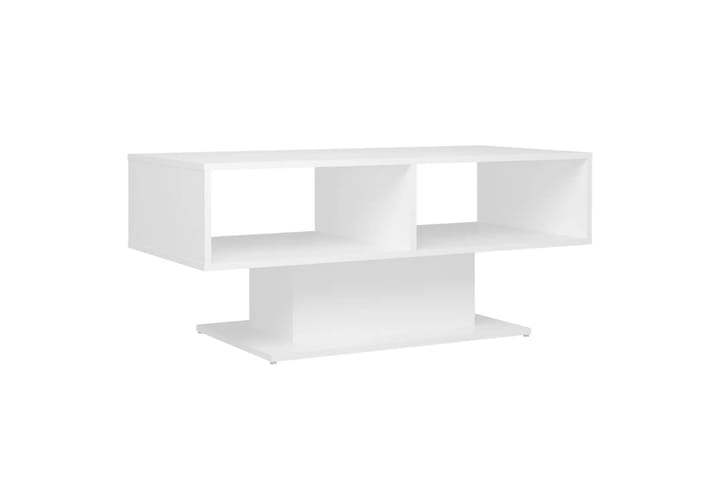Sohvapöytä valkoinen 103,5x50x44,5 cm lastulevy - Sohvapöytä