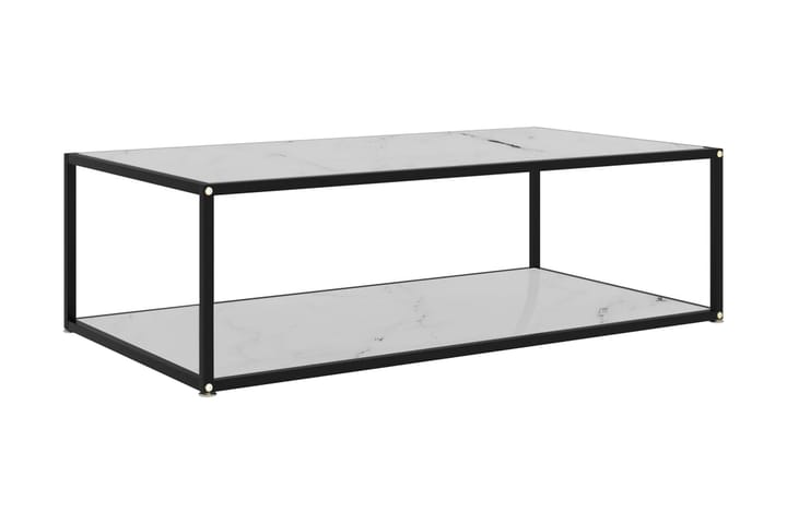Sohvapöytä valkoinen 120x60x35 cm karkaistu lasi - Valkoinen - Sohvapöytä