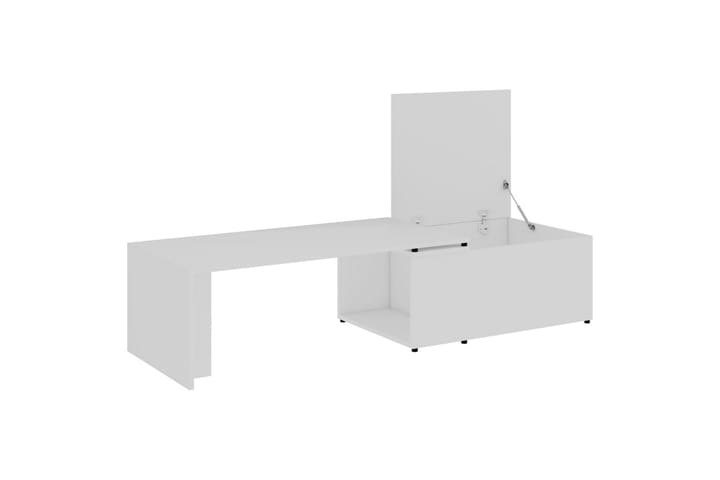Sohvapöytä valkoinen 150x50x35 cm lastulevy - Sohvapöytä