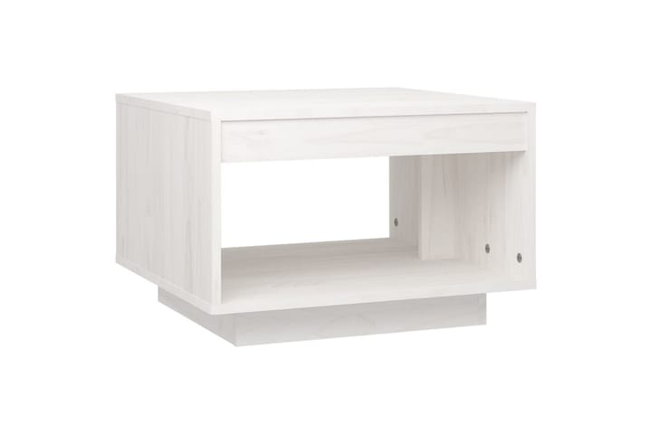 Sohvapöytä valkoinen 50x50x33,5 cm täysi mänty - Valkoinen - Sohvapöytä