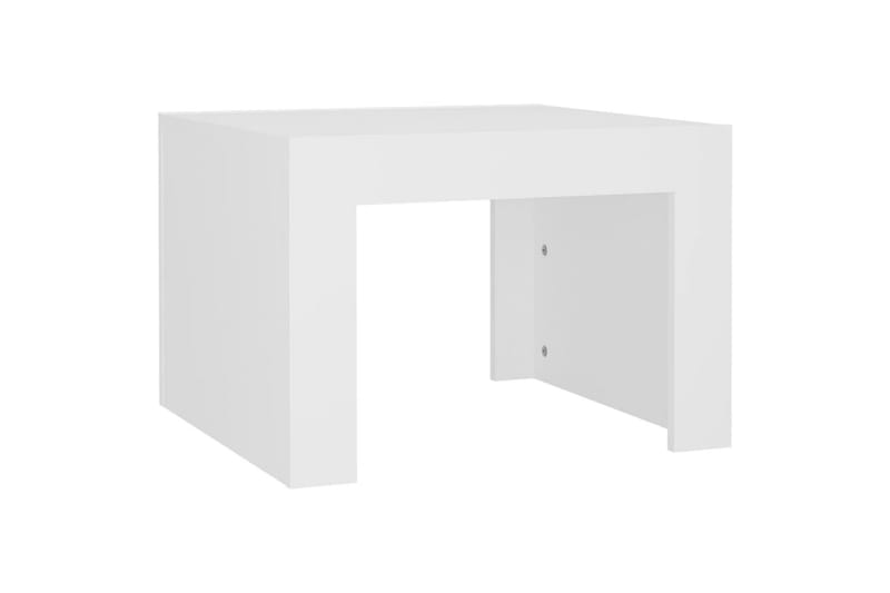 Sohvapöytä valkoinen 50x50x35 cm lastulevy - Valkoinen - Huonekalut - Pöytä & ruokailuryhmä - Sohvapöytä