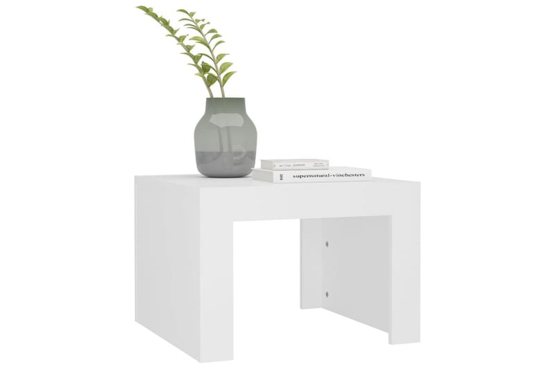 Sohvapöytä valkoinen 50x50x35 cm lastulevy - Valkoinen - Huonekalut - Pöytä & ruokailuryhmä - Sohvapöytä