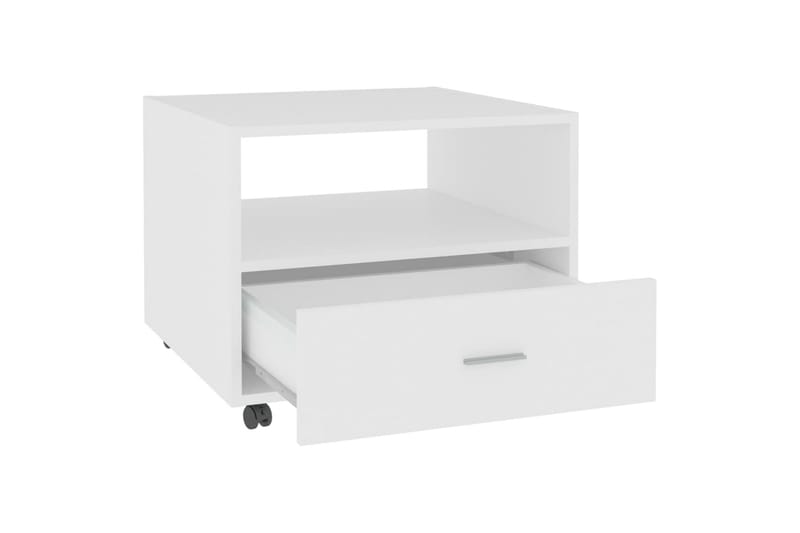 Sohvapöytä valkoinen 55x55x40 cm tekninen puu - Valkoinen - Huonekalut - Pöytä & ruokailuryhmä - Sohvapöytä