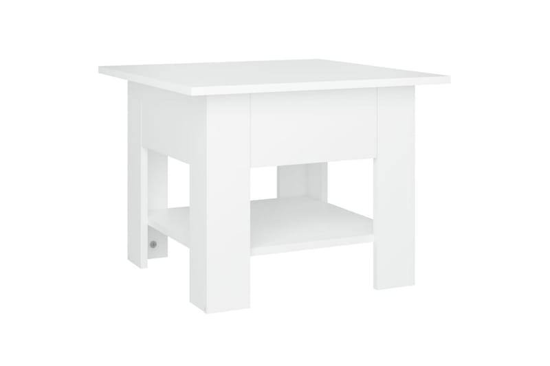 Sohvapöytä valkoinen 55x55x42 cm lastulevy - Valkoinen - Huonekalut - Pöytä & ruokailuryhmä - Sohvapöytä